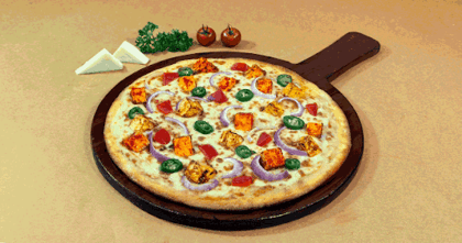 Double Paneer Feast Pizza [7" Regular] __ Thin Crust