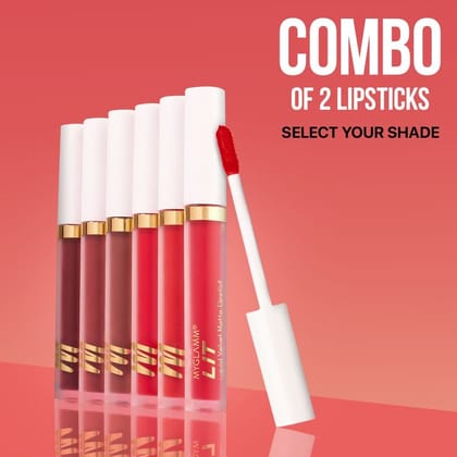 LIT Velvet Matte Lipstick Pack of 2 Exclusive Combo