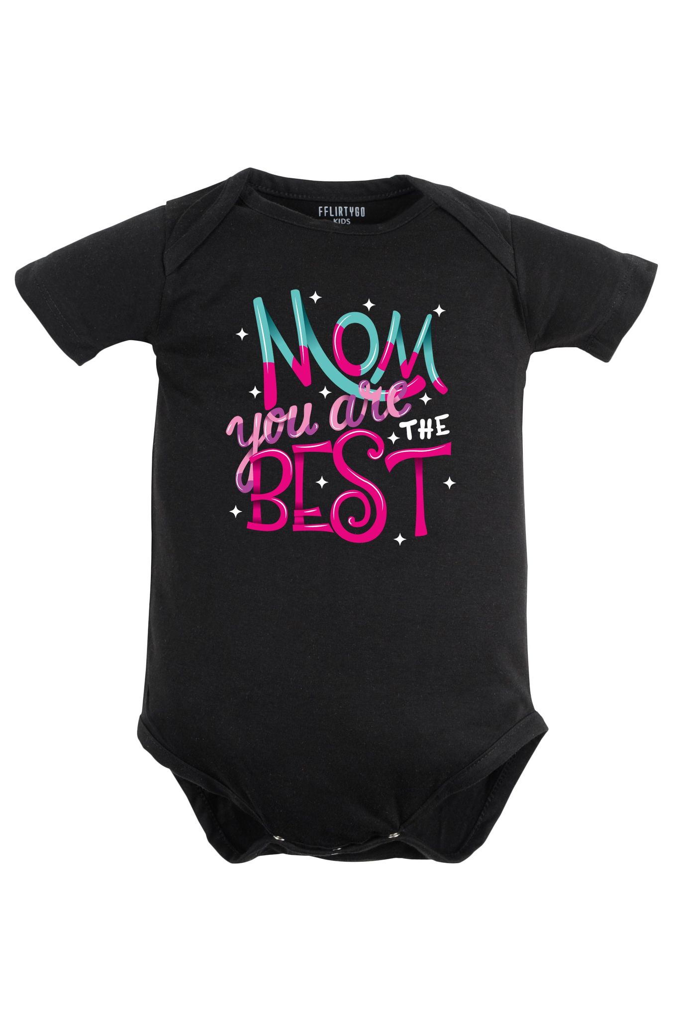 Mom You Are The Best Baby Romper | Onesies-Baby Romper / Black / 0-3 Months
