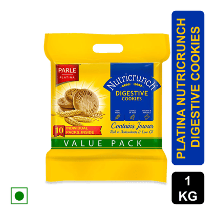Parle Platina Nutricrunch Digestive Cookies - Value Pack, 1 kg Pack