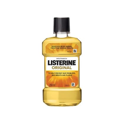 Listerine Mouthwash Liquid - Original, 250 ml Bottle
