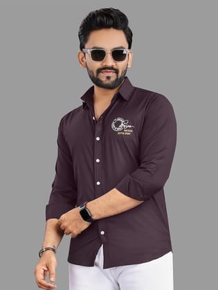 Relaxed Spread Collar Casual Shirt