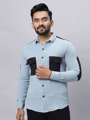 Relaxed Spread Collar Casual Shirt