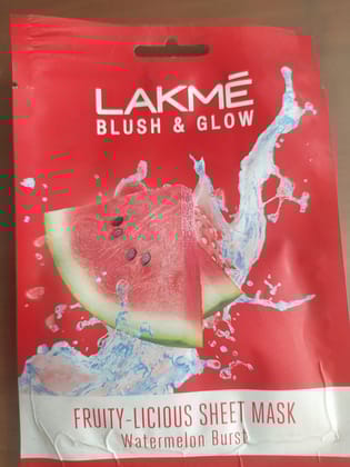 Lakmé Blush & glow Fruity-licious sheet mask Watermelon burst 