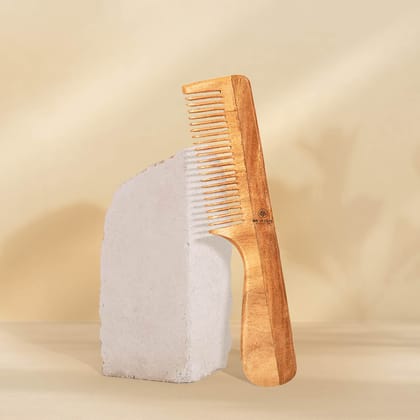 Pure Neem Handle Comb-Neem Wood / in