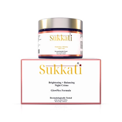 Sukkati Brightening + Balancing Night Creme, 50 gm