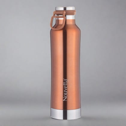 Nouvetta Jet Double Wall Stainless Steel Flask Bottle, 750 ml-Copper