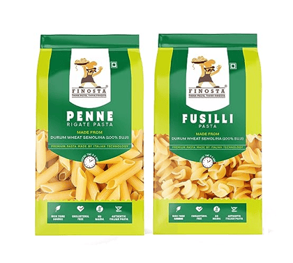 Finosta Fusilli Pasta And Penne Pasta, 500 gm Pack of 2