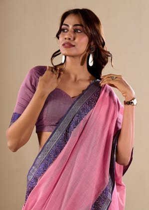 Pure Cotton Sarees Collection-Pink
