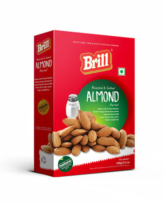 Brill Roasted & Salted (Badam) Almonds (100g)