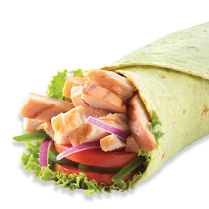 Smoked Chicken Strips Signature Wrap __ Multigrain Tortilla,Without Cheese Slice