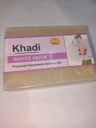 Khadi White musk Premium handmade bathing bar 