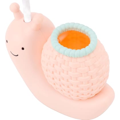 USB Charging Lamp Cute Eye-Caring Design Energy Saving Sensitive Portable Night Lamp with Pencil Holder for Kids (Pink)