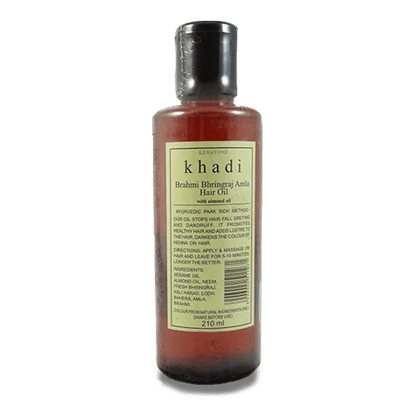 Khadi Brahmi Bhringraj Amla Hair Oil, 210 ml Bottle