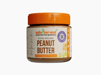 Safe Harvest Peanut Butter - Crunchy Sweetened 340g Pesticide Free