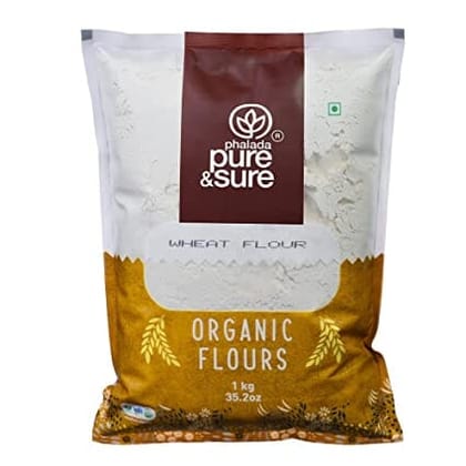 Phalada Pure & Sure Organic Whole Wheat Atta | Healthy Food | No Preservatives, No Trans Fats, High Protein Food | Organic Whole Wheat Flour, 1kg