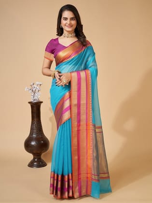 Woven Design Border Zari Kanjeevaram Saree