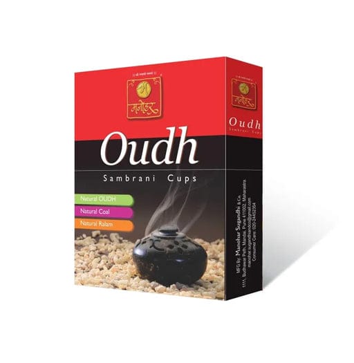 Manohar Oudh Premium Sambrani Cup - (12 Cups per Pack)