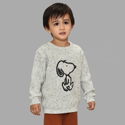 Peanuts™  Snoopy Pattern Chunky Sweater Grey-0-3 M / Grey