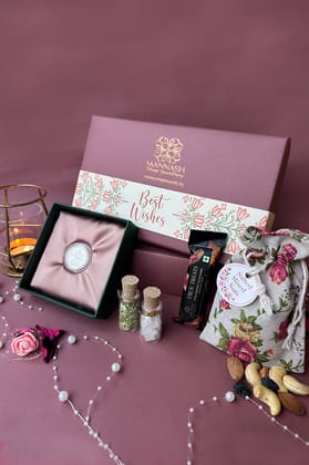 Best Wishes Celebration Hamper Gift Box - 999 5gm Lakshmi Coin-Silver