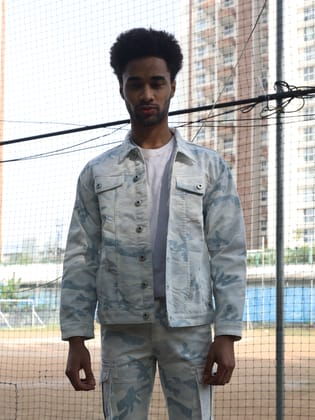 Men's Jackets Cargo Printed | Rick Rogue-M/38