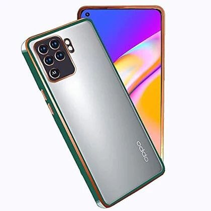 Dark Green Electroplated Transparent Case for Oppo F19 pro