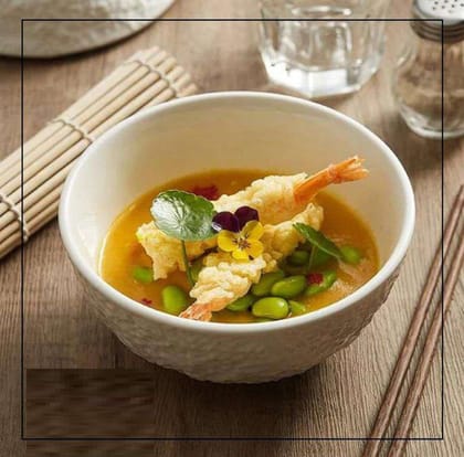 Roka White Matt  Soup Bowl, 11.5cm (300 ML)-Set of 1