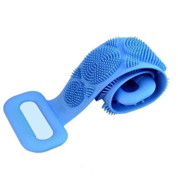 Uttamrobotics Silicone Body Back Scrubber Double Side Bathing Brush for Skin Deep Cleaning