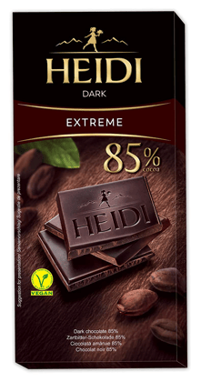 Heidi Vegan 85% Cocoa Dark Chocolate Bar, 80 gm