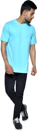 Pack of 2 Men Solid Round Neck Pure Cotton Maroon, Navy Blue T-Shirt