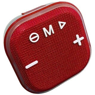 TecSox Mini300 Speaker 6 W Bluetooth Speaker Bluetooth v5.0 with USB,Aux 10 W Bluetooth Speaker (Red, Stereo Channel)