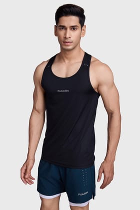 Checks Running Tank Black-S