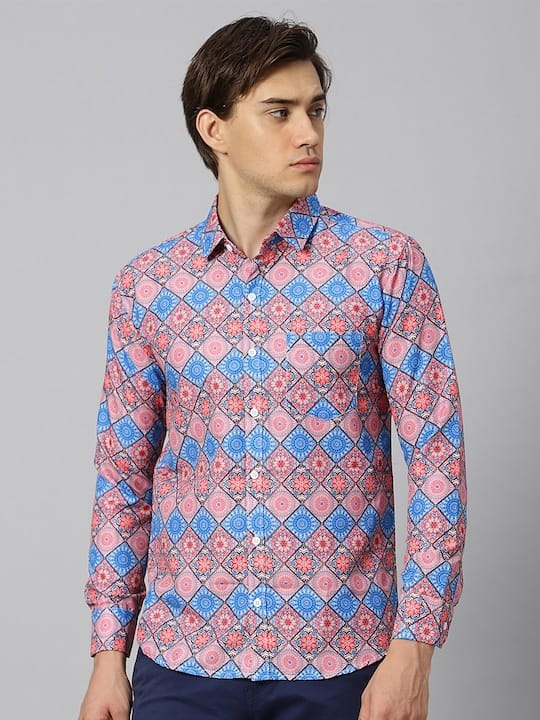 Classic Geometric Printed Casual Shirt