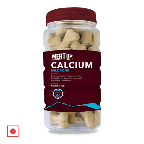 Meat Up Calcium Bone Jar, Dog Supplement Treats, 240 gm Jar