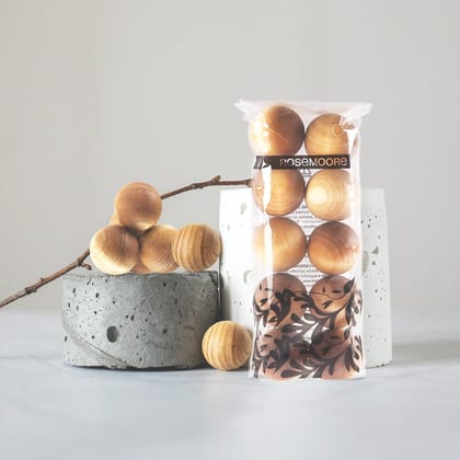 Rosemoore Blue Oud Scented Wooden Balls Pack of 10