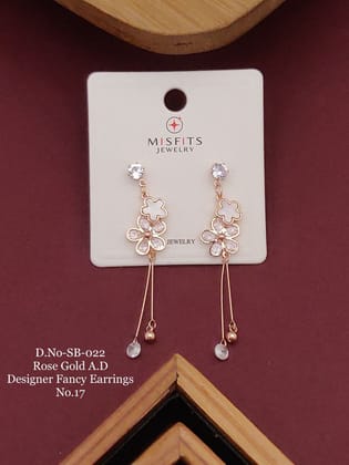 GOLD-PLATED AD STUDDED STUDS EARRINGS