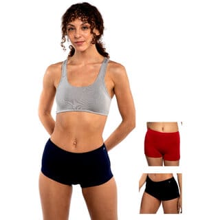 AshleyandAlvis Micro Modal, Anti Bacterial, Skinny Soft, Premium Boyshorts Women Boy Short Black, Dark Blue, Red Panty  (Pack Of 3)