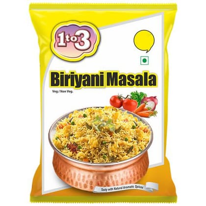 1TO3 Biriyani Masala - Natural Authentic Spices, Rich & Yummy Flavour, 20 g