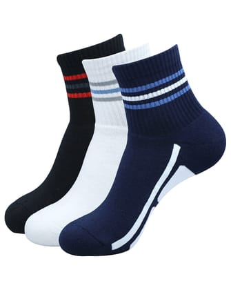 Balenzia High Ankle Socks for Men  (Pack of 3 Pairs/1U)- Sports Socks-Stretchable from 25 cm to 33 cm / 3 N