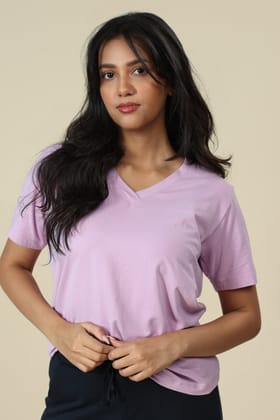 Bamboo V-Neck T-Shirt-XS
