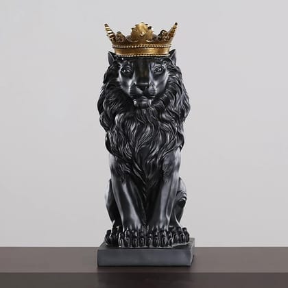 Nordic Minimalist Regal Lion Black