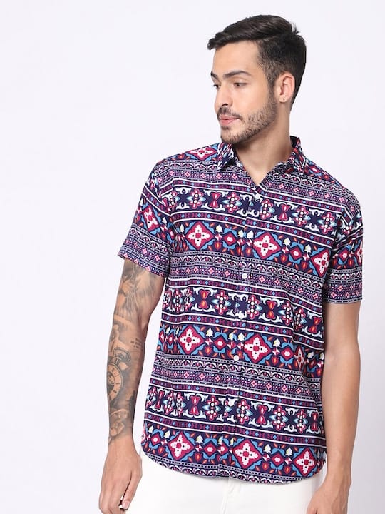 Classic Fit Ethnic Motifs Printed Casual Shirt