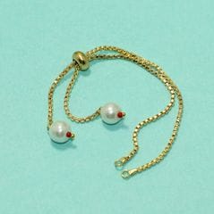 Golden Bracelets Extender Chain Connectors-Golden / 10 Pcs / Iron