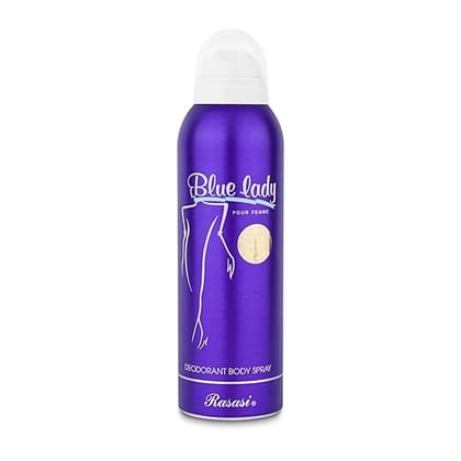 RASASI Blue Lady Deodorant For Women - 200ml | Deodorant Body Spray | Skin Friendly Deo | Body Spray For Women | Long Lasting Body Spray | Odour Protection