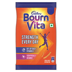 Cadbury Bournvita Chocolate Health Drink 75 g Pouch Strength Every Day Cereal Ba