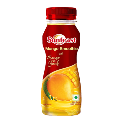 Sunfeast Mango Smoothie 180ml with Mango Chunks