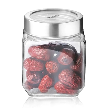 Treo Cube Storage Glass Jar | Transparent | 1 Pc