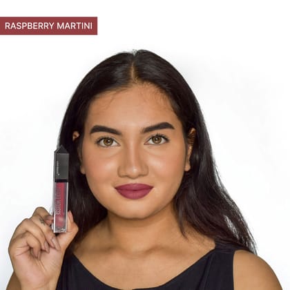 Love Earth Liquid Mousse Lipstick  - Raspberry Martini Matte Finish | Lightweight, Non-Sticky, Non-Drying,Transferproof, Waterproof | Lasts Up to 12 hours with Vitamin E and Jojoba Oil - 6ml
