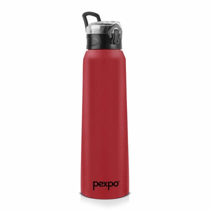 PEXPO Stainless Steel Sipper Water Bottle | 1000ml, Crimson Red, Vertigo | Eco-Friendly Water Bottle Suitable For Adults & Kids