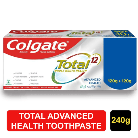 Colgate Total Whole Mouth Health Advanced Toothpaste, 240 gm Box